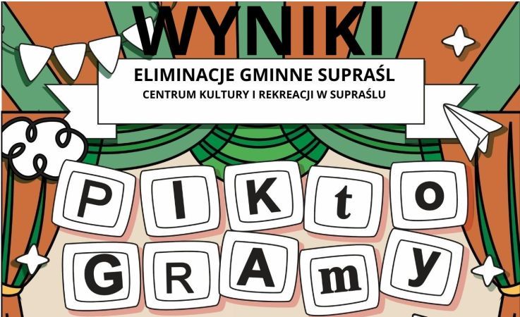 Wyniki Gminnych Eliminacji w Gminie Supraśl do IV  Wojewódzkiego Przeglądu Amatorskiej Twórczości Teatralnej „PIKtoGRAmy”
